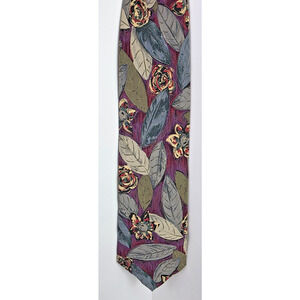 Ungaro Floral Multicolor Pattern 100% Silk Designer Luxury Men’s Necktie